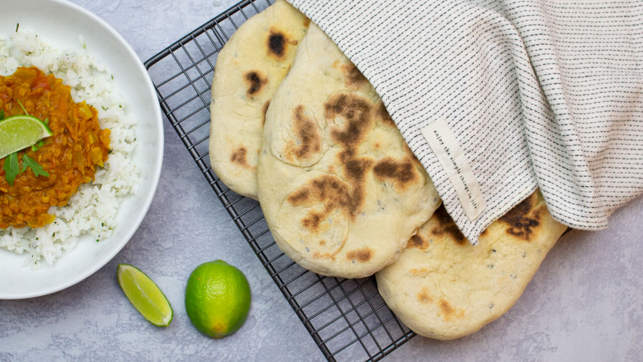 Recept på Veganska naanbröd