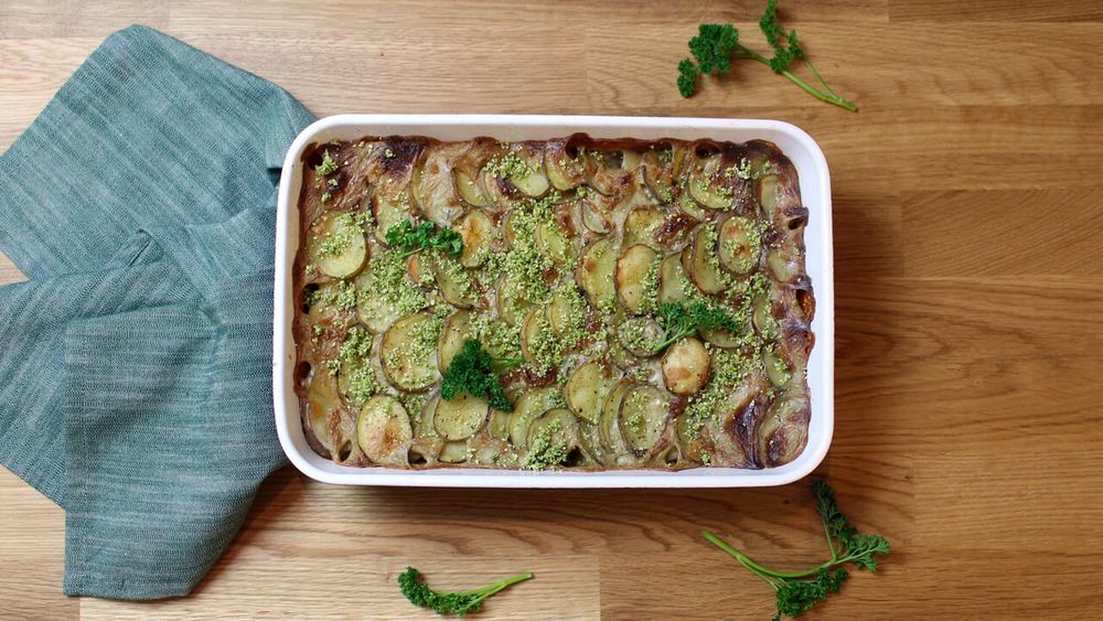 Potatisgratäng med persiljasmul
