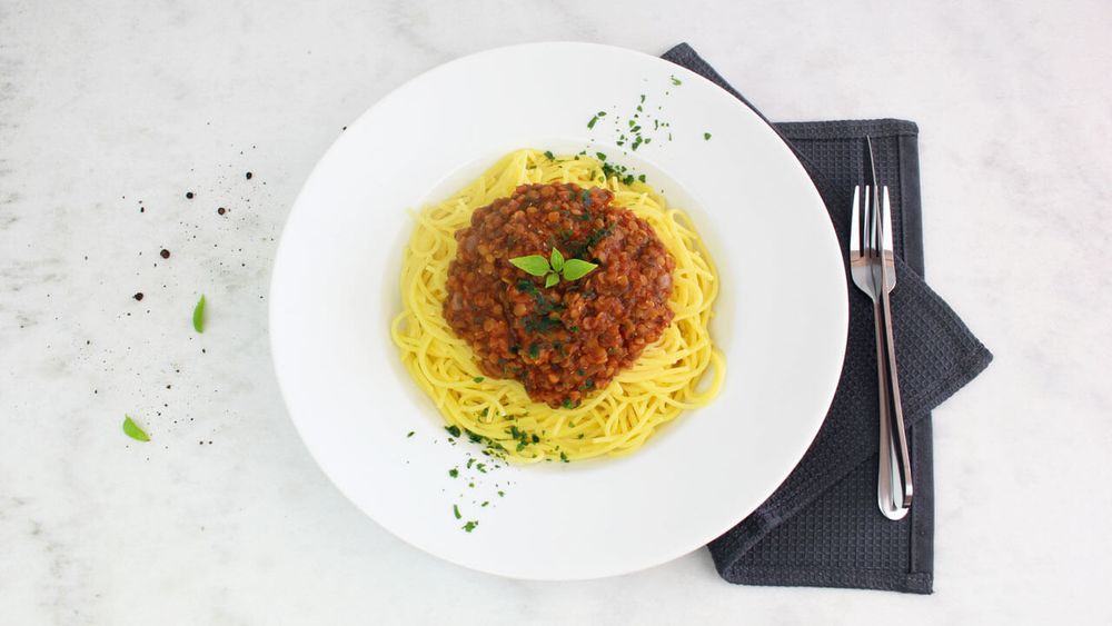 Örtig linsbolognese