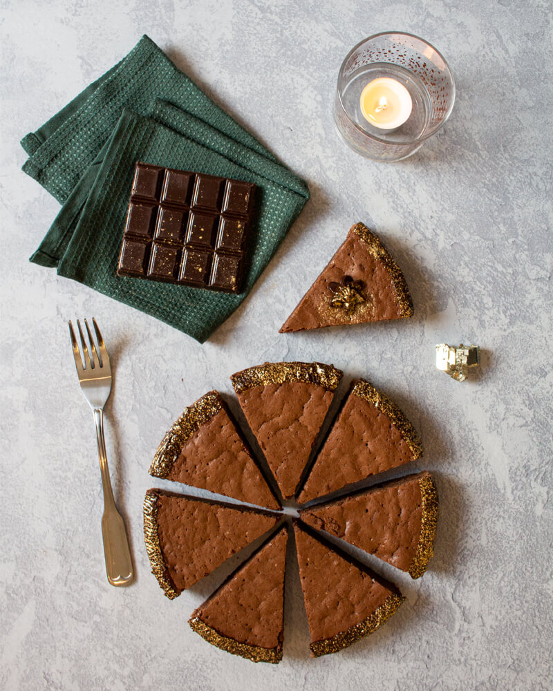 Vegansk brownietårta