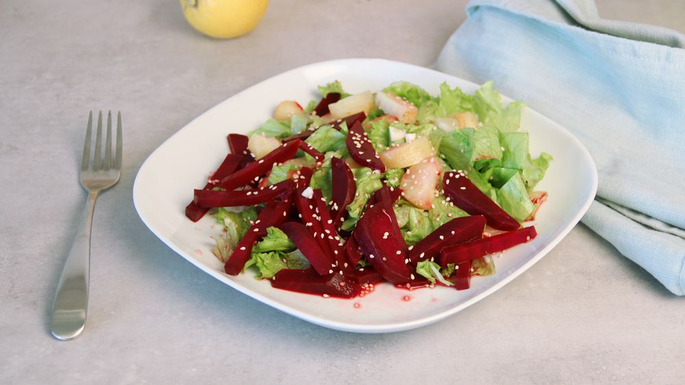 Sallad med rödbetor och palsternacka
