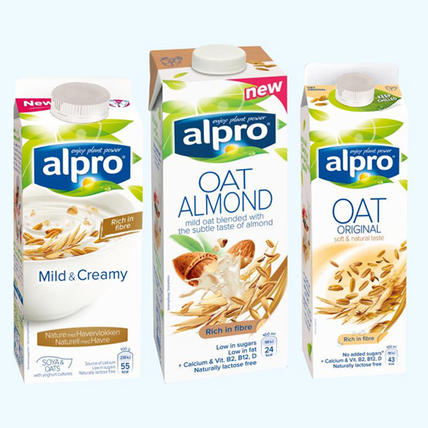 Alpro vegansk havredryck och havreyoghurt Alpro vegansk havredryck och havreyoghurt