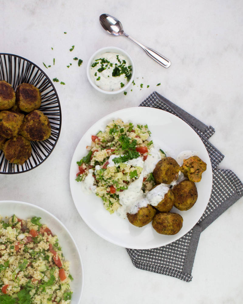 Morotsfalafel med tabbouleh i gruppen Recept / Ntfritt hos Green Warrior (recept_2020-01-05)